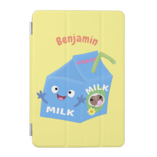 Cute happy milk carton character cartoon iPad mini cover