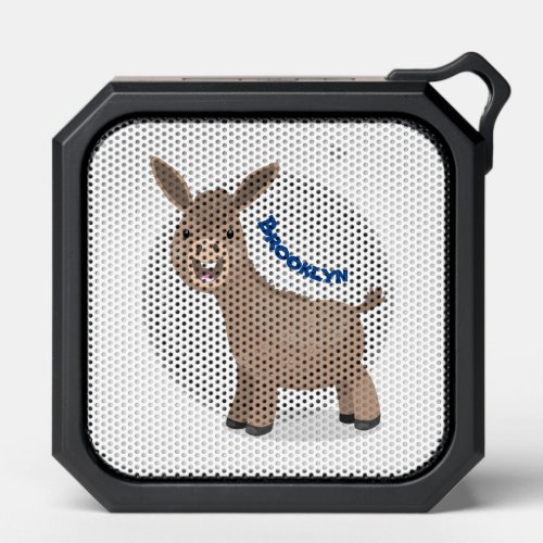 Cute happy miniature donkey cartoon illustration bluetooth speaker