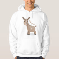Cute happy miniature donkey cartoon illustration