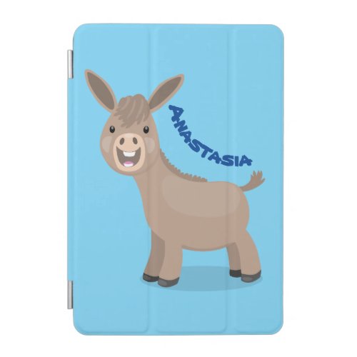 Cute happy miniature donkey cartoon illustration iPad mini cover