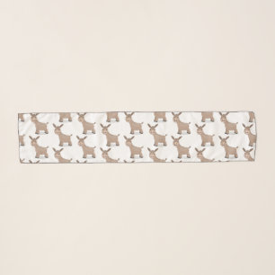 Cute happy miniature donkey cartoon illustration scarf