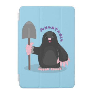 Cute happy mole cartoon illustration iPad mini cover