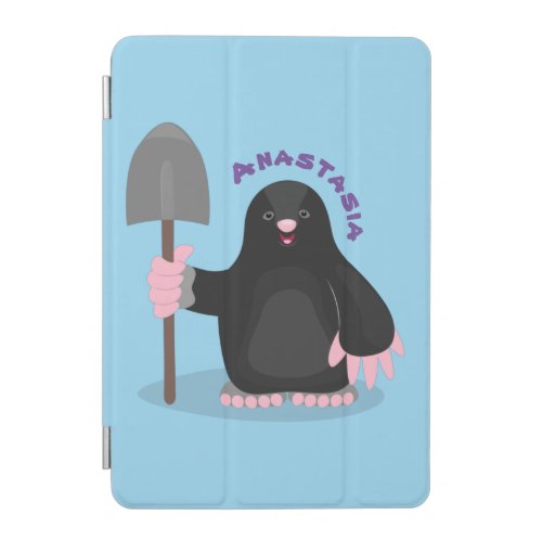 Cute happy mole cartoon illustration iPad mini cover