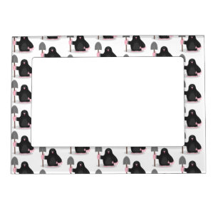 Cute happy mole cartoon illustration magnetic frame
