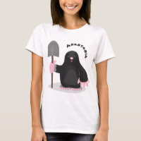 Cute happy mole cartoon illustration