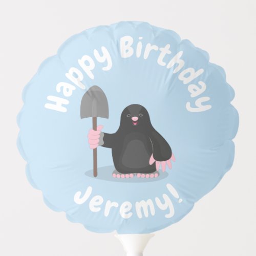 Cute happy mole personalized cartoon birthday balloon