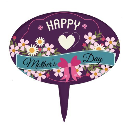 Cute Happy Mothers Day Cake Topper