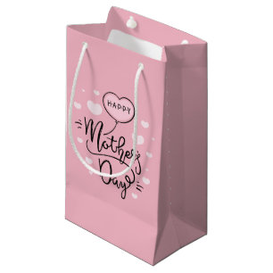 Cute Happy Mother's Day Calligraphy Gift Bag