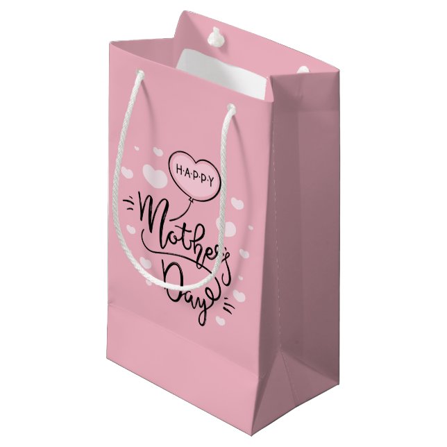 Cute Happy Mother's Day Calligraphy | Gift Bag (Front Angled)