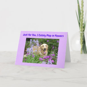 Cute Happy Mother's Day card with Golden Retriever