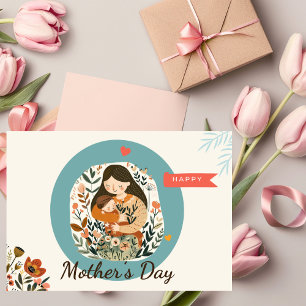 Cute Happy Mother's Day Floral Card