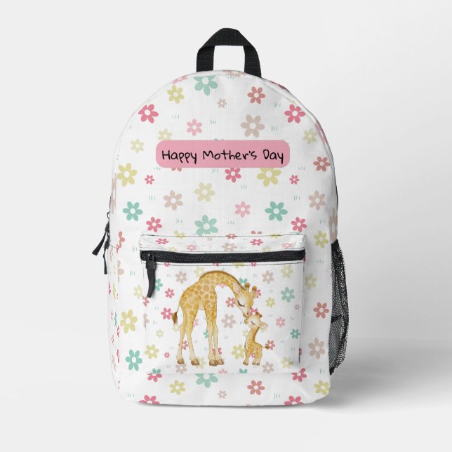 Cute Happy Mother's Day Gift  Printed Backpack (Front)