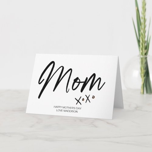 Cute Happy Mothers Day Gift To MyMom from Kids Card