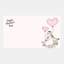 Cute Happy Mother's Day Giraffes 