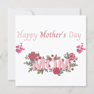Cute Happy Mother's Day Mom Thank You Card