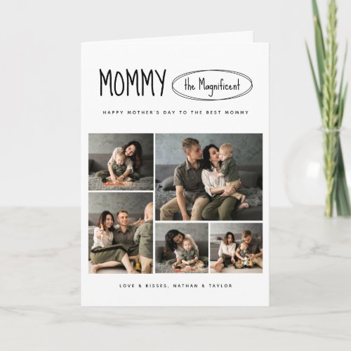 Cute Happy Mothers Day Photo Folded Greeting Card