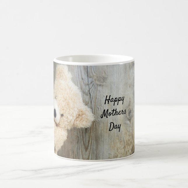 Cute Happy Mothers Day Teddy Bear Coffee Mug (Center)
