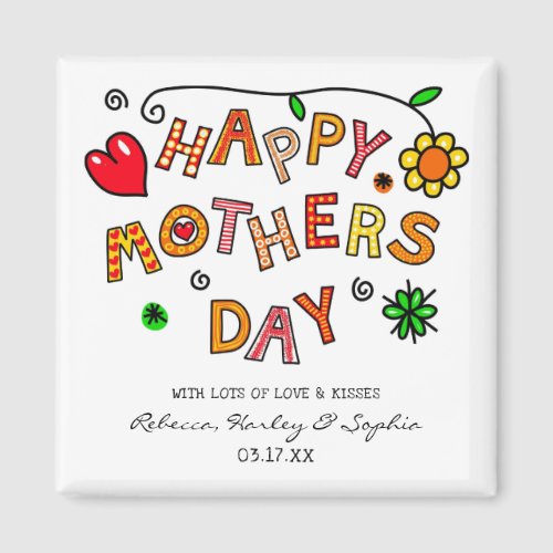 Cute Happy Mothers Day  With Love Magnet