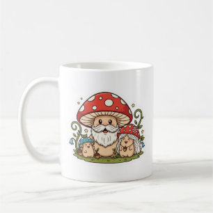 Cute Happy Mushroom Family Classic Mug