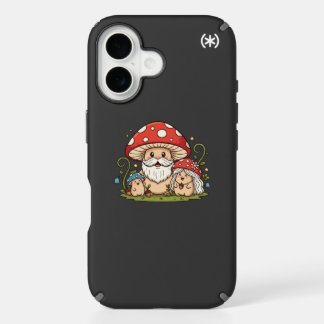 Cute Happy Mushroom Family Printed iPhone Case