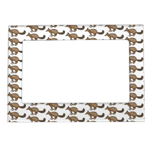 Cute happy numbat cartoon illustration magnetic frame