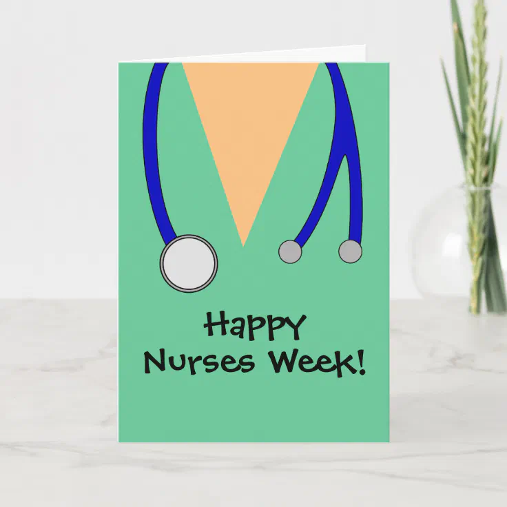 Cute Happy Nurses Week Scrubs Thank You Card | Zazzle