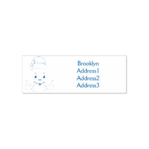 Cute happy octopus wearing Christmas hat cartoon Self-inking Stamp