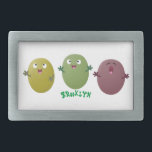 Cute happy olives singing cartoon belt buckle<br><div class="desc">These happy olives are singing in a fun trio. Drawn in cute cartoon illustration style.</div>