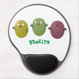 Cute happy olives singing cartoon gel mouse pad