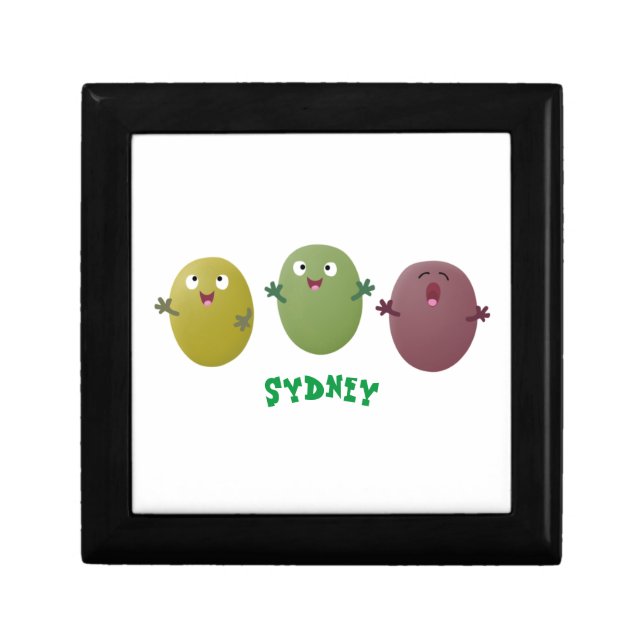 Cute happy olives singing cartoon gift box (Front)