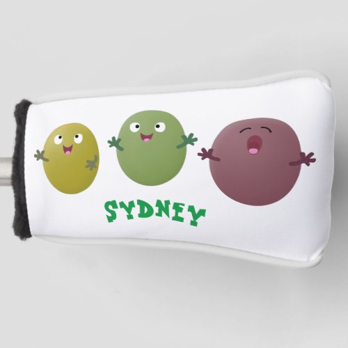 Cute happy olives singing cartoon golf head cover