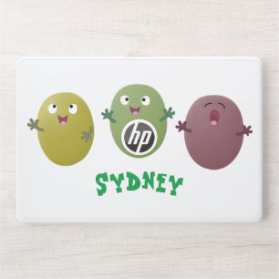 Cute happy olives singing cartoon HP laptop skin
