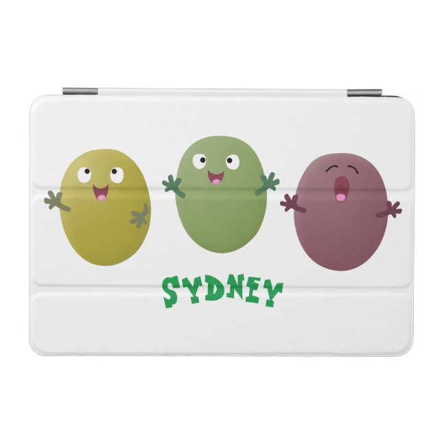 Cute happy olives singing cartoon iPad mini cover (Horizontal)