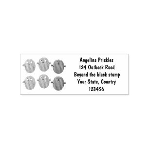 Cute happy olives singing cartoon rubber stamp