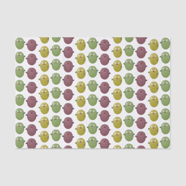 Cute happy olives singing cartoon tissue paper (Front)