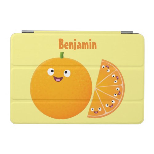 Cute happy orange citrus fruit cartoon iPad mini cover