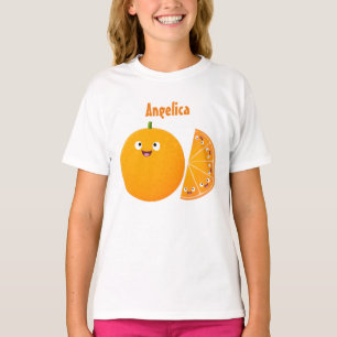 Cute happy orange citrus fruit cartoon T-Shirt