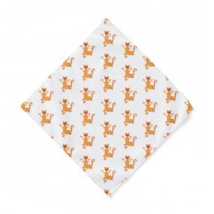 Cute happy orange dancing newt bandana