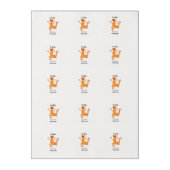 Cute happy orange dancing newt edible frosting rounds (Sheet)