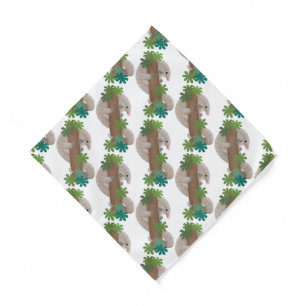 Cute happy pangolin anteater illustration bandana