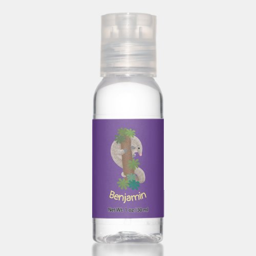 Cute happy pangolin anteater illustration hand sanitizer