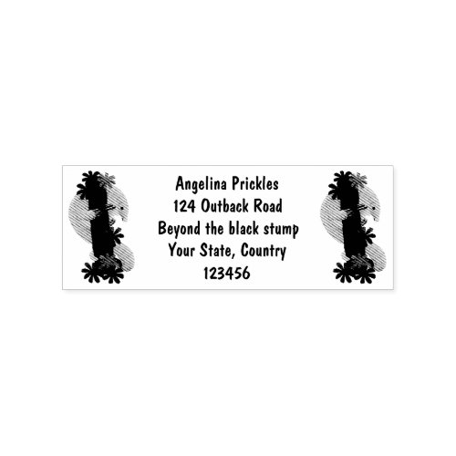 Cute happy pangolin anteater illustration rubber stamp
