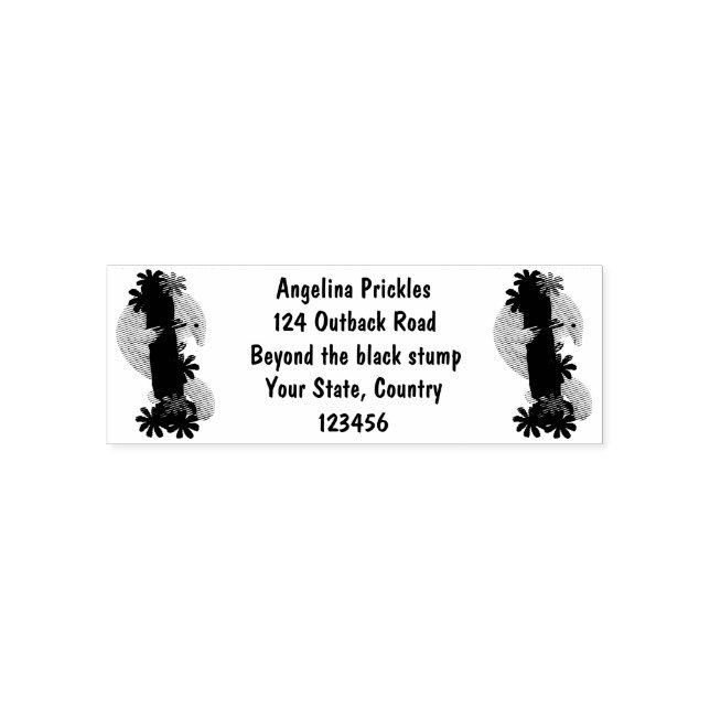 Cute happy pangolin anteater illustration self-inking stamp (Design)