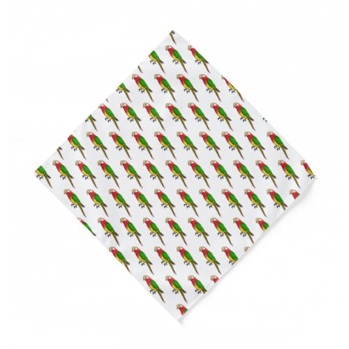 Cute happy parrot cartoon illustration bandana