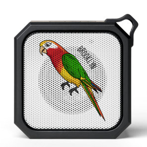 Cute happy parrot cartoon illustration bluetooth speaker