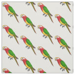 Cute happy parrot cartoon illustration fabric