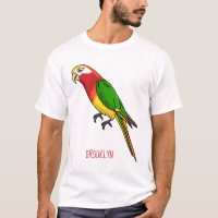 Cute happy parrot cartoon illustration