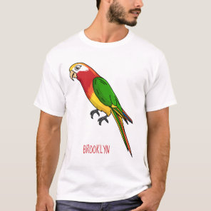 Cute happy parrot cartoon illustration T-Shirt