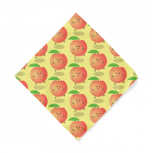 Cute happy peach yellow cartoon  bandana