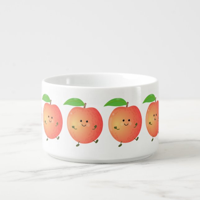 Cute happy peach yellow cartoon bowl (Center)